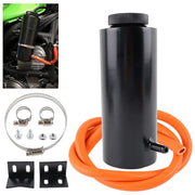 DURAFORCE Auto Universal Radiator Coolant Catch Tank Overflow Reservoir Black Aluminum NEW