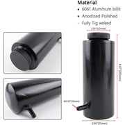 DURAFORCE Auto Universal Radiator Coolant Catch Tank Overflow Reservoir Black Aluminum NEW