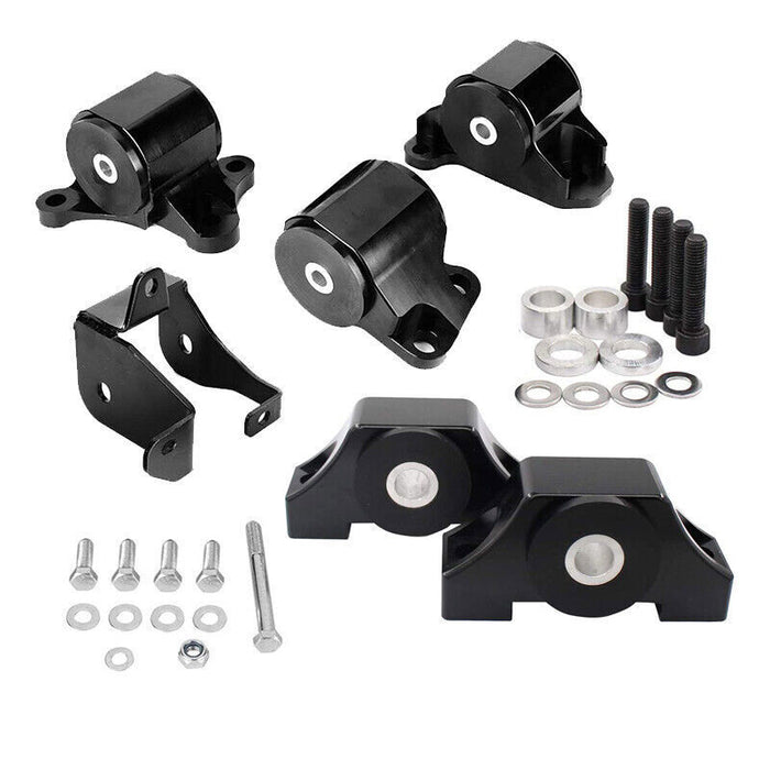 DURAFORCE 2-Bolt Engine Swap Motor Mount Kit For 96-2000 Honda Civic EK B-Series D-Series