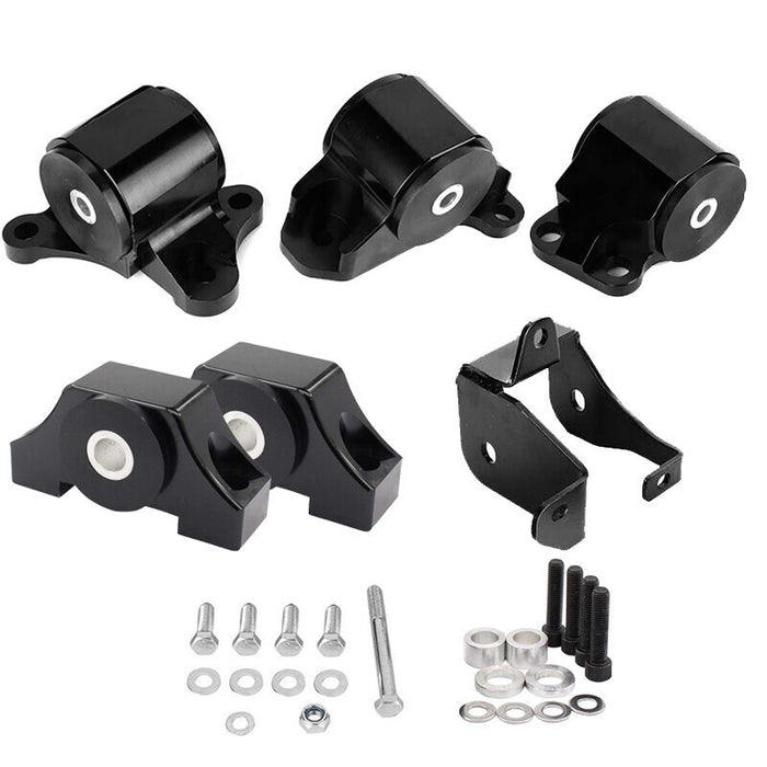 DURAFORCE 2-Bolt Engine Swap Motor Mount Kit For 96-2000 Honda Civic EK B-Series D-Series