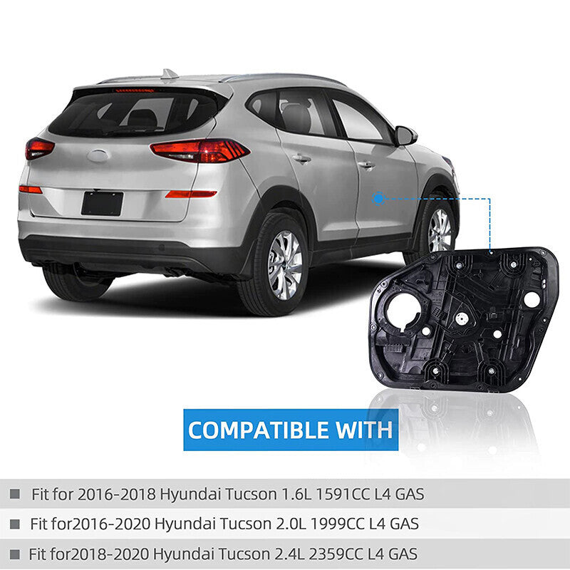 DURAFORCE 1 Pair Front Left & Right Window Regulator For Hyundai Tucson 16-20 82471-D3011