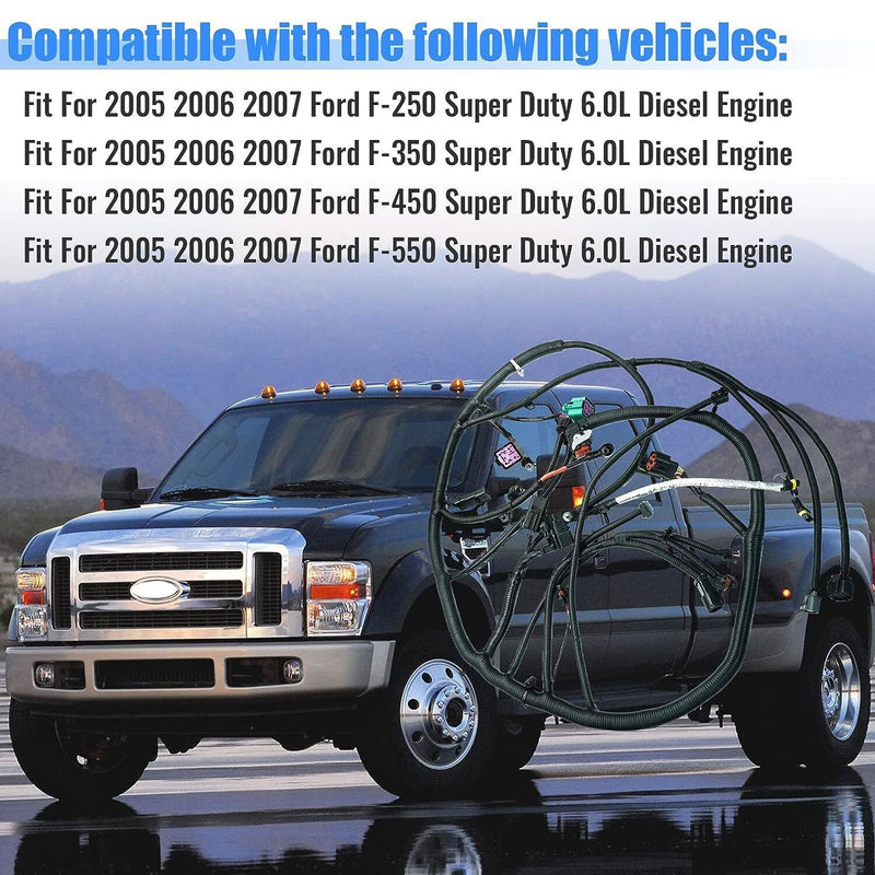 DURAFORCE 5C3Z-12B637-BA For 2005-2007 Ford Super Duty Diesel Engine Wiring Harness 6.0L A