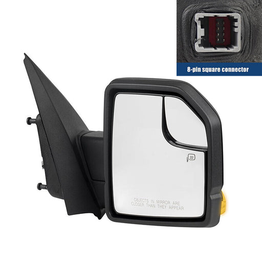 DURAFORCE Passenger Right Side Door Mirror Power + Lamp 8 Pins For 15-20 Ford F-150