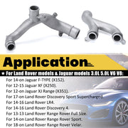 DURAFORCE Water Coolant Pipe Kit Fit for Land Rover LR4 3.0L Range Rover 5.0L Supercharged