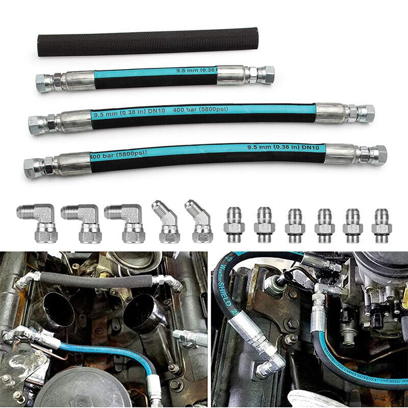 DURAFORCE High Pressure Oil Pump HPOP Hoses Lines Kits For 1999-2003 Ford Powerstroke 7.3L