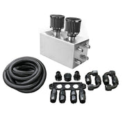 DURAFORCE Universal Oil Catch Can Kit Breather Box for Honda Acura Turbo 4 Port