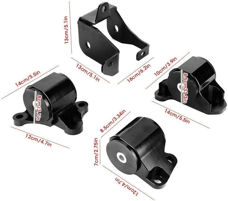 DURAFORCE Motor Mount Engine Torque Bracket 2 Bolt For Honda Civic 96-00 B16 B18 D16 EK