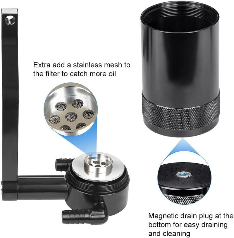 DURAFORCE Catch Can Air Oil Separator Z-Bracket For Chrysler Dodge Charger Challenger 2011