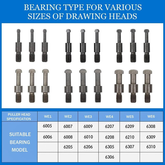 DURAFORCE Three-jaw Puller Kit Inner Hole Removal Tool Bearing Disassembly with Box