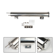 DURAFORCE 2" x 15" Polished STAINLESS Steel Radiator Overflow Tank Universal