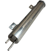 DURAFORCE 2" x 15" Polished STAINLESS Steel Radiator Overflow Tank Universal