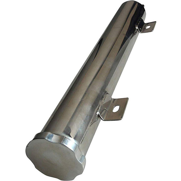 DURAFORCE 2" x 15" Polished STAINLESS Steel Radiator Overflow Tank Universal