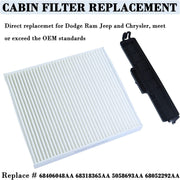 DURAFORCE Cabin Air Filter & Filter Access Door for Dodge Ram 1500 2500 3500 68318365AA US