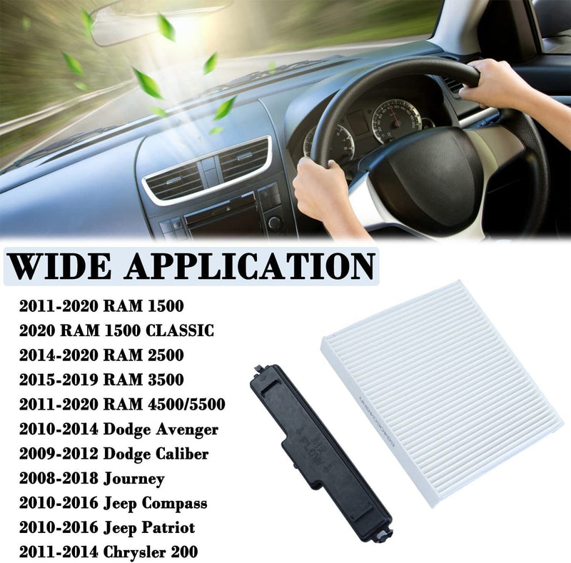 DURAFORCE Cabin Air Filter & Filter Access Door for Dodge Ram 1500 2500 3500 68318365AA US