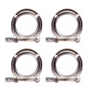 DURAFORCE 4X 4'' Inch Mild Steel V-Band Clamp Flange Kit Male/Female For Turbo Exhaust