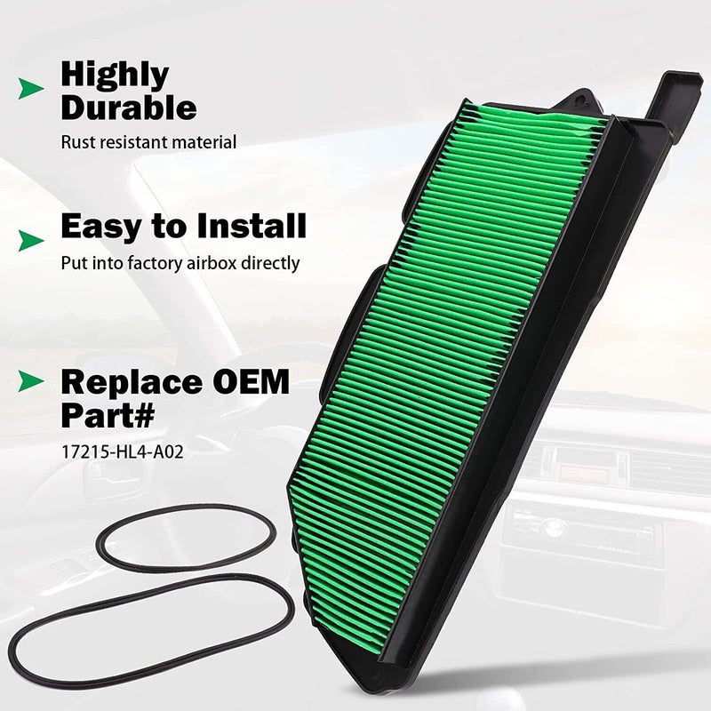 DURAFORCE Car Air Filter For Honda Pioneer 1000 1000-5 2016-2021, #17215-HL4-A02