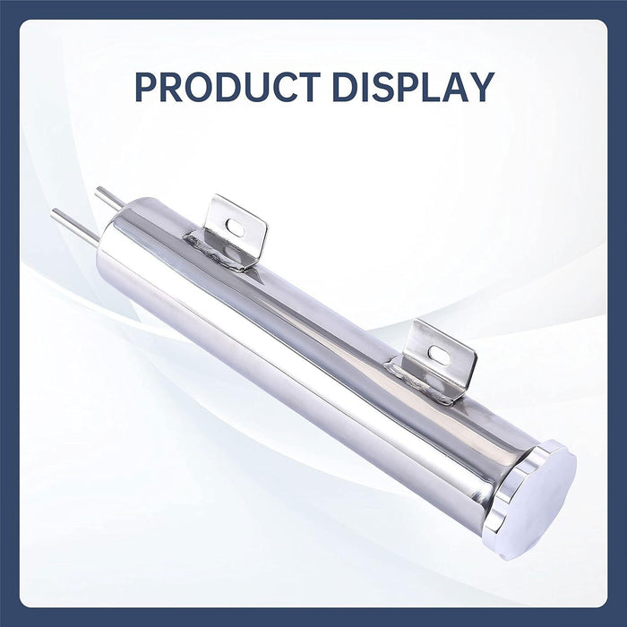 DURAFORCE 3 X 16 Radiator Coolant Over Flow Tank Can Polished Stainless Steel 50 3'' X 16'