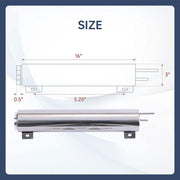 DURAFORCE 3 X 16 Radiator Coolant Over Flow Tank Can Polished Stainless Steel 50 3'' X 16'