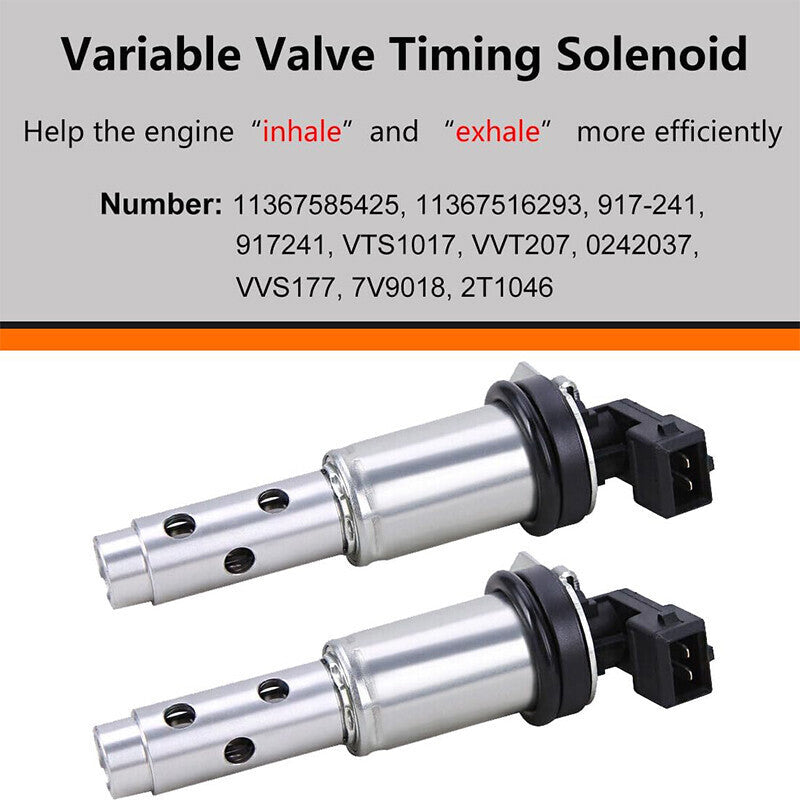 DURAFORCE 2PCS Set Variable Timing Control Valve Solenoid VVT fit for BMW 328i X3 VANOS Z4