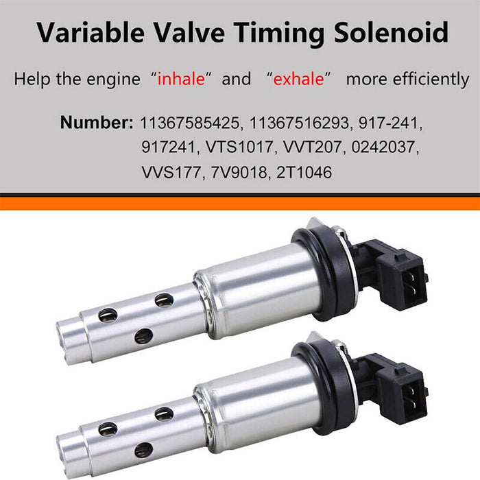 DURAFORCE 2PCS Set Variable Timing Control Valve Solenoid VVT fit for BMW 328i X3 VANOS Z4