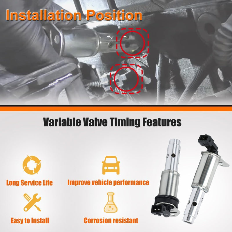 DURAFORCE 2PCS Set Variable Timing Control Valve Solenoid VVT fit for BMW 328i X3 VANOS Z4