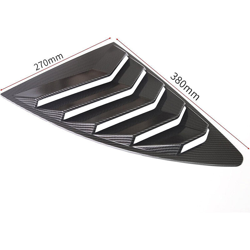 DURAFORCE Window Side Louver Cover Carbon Fiber Look For Toyota 86 Scion FR-S Subaru BRZ