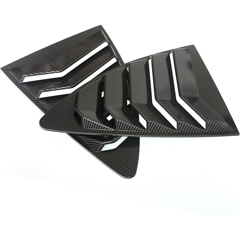 DURAFORCE Window Side Louver Cover Carbon Fiber Look For Toyota 86 Scion FR-S Subaru BRZ