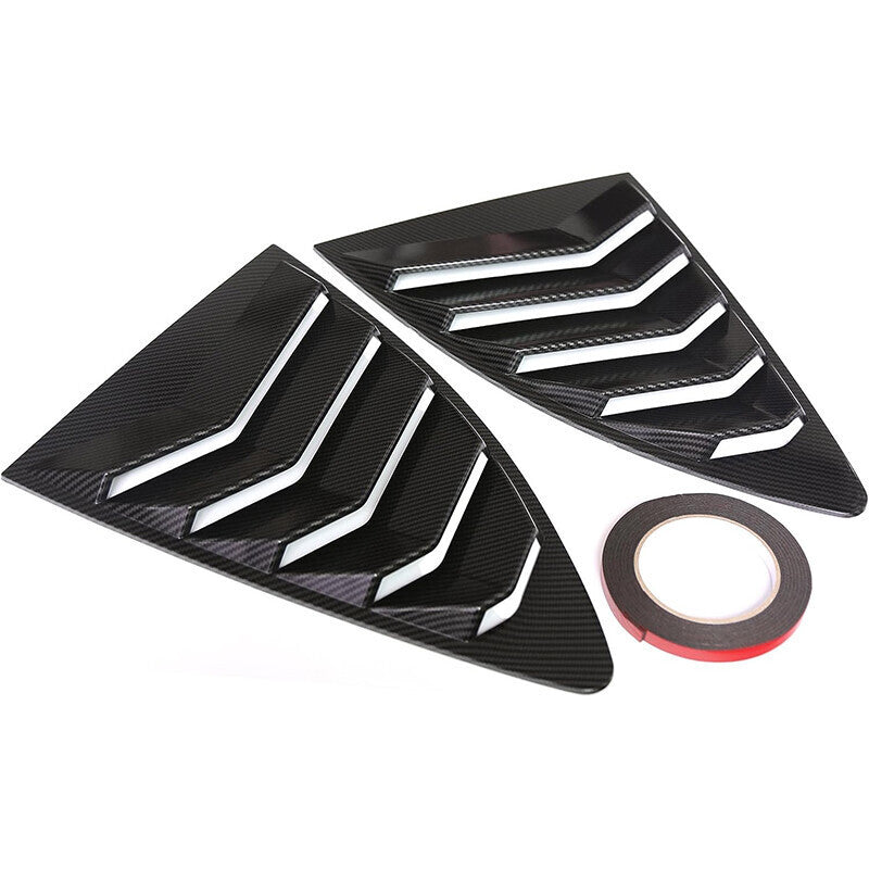 DURAFORCE Window Side Louver Cover Carbon Fiber Look For Toyota 86 Scion FR-S Subaru BRZ