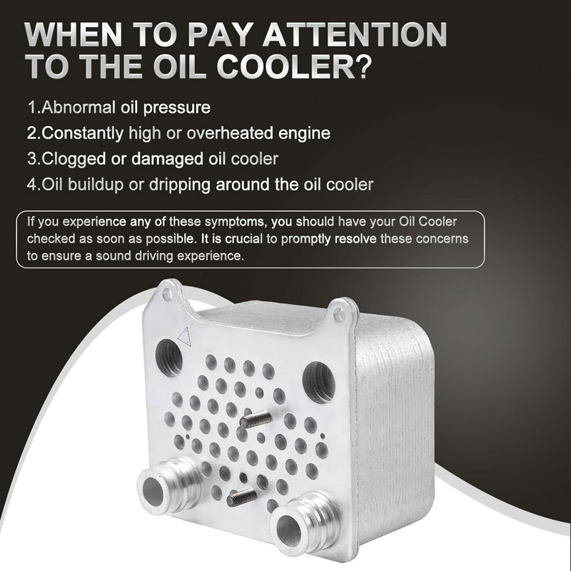 DURAFORCE Upgraded For 03-10 Ford 6.0L Powerstroke Diesel Engine Oil Cooler 3C3Z6A642CA