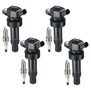DURAFORCE 4Pack Ignition Coil UF652 & Iridium Spark Plug For Hyundai Accent Kia Soul 1.6L