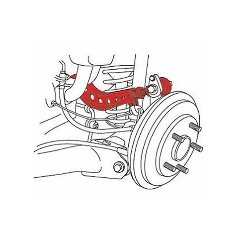 DURAFORCE New For 2006-2011 Honda Civic Adjustable Rear Upper Camber Control Arm Kit Red
