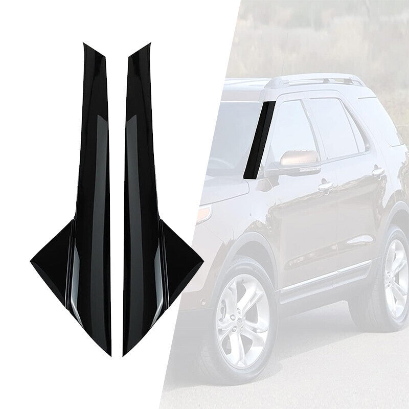 DURAFORCE Fit For 11-19 Explorer Windshield Outer Trim Pillar Molding Passenger & Driver