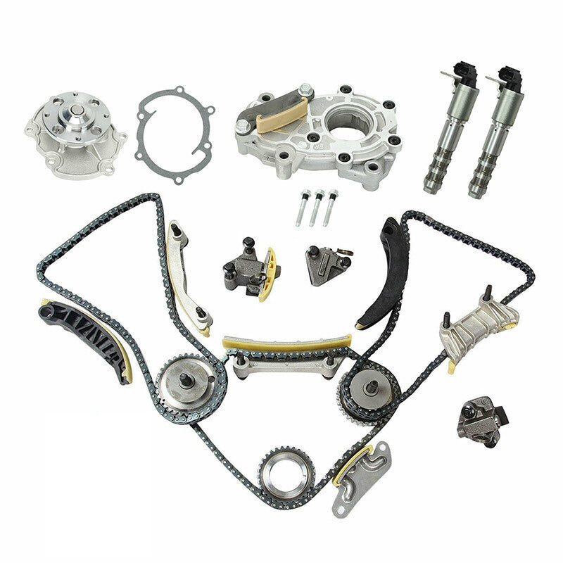 DURAFORCE Timing Chain Kit Oil Pump Water Pump VTC Solenoid For 07-16 Cadillac Suzuki 3.6L