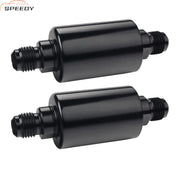 DURAFORCE Universal 6AN Inline Fuel Filters Removable and Replaceable Black