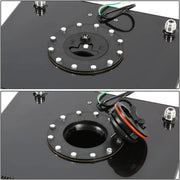 DURAFORCE 8 GALLON BLACK ALUMINUM FUEL CELL GAS TANK+CAP+LEVEL SENDER+STEEL FUEL LINE KIT