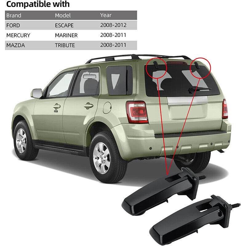 DURAFORCE Rear Liftgate Window Glass Hatch Hinge for 2008-2012 Ford Escape Mariner Tribute