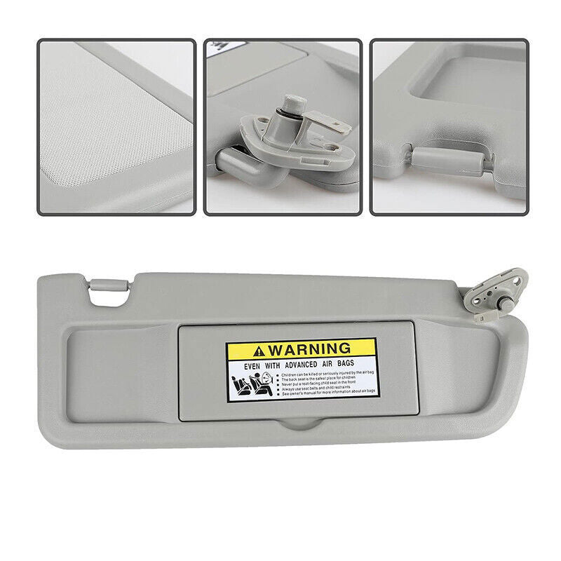 DURAFORCE Driver Left + Passenger Right Side Sun Visor For 06-11 Honda Civic EX LX Sedan