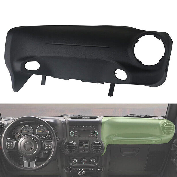 DURAFORCE For 2015-2018 Jeep Wrangler JK Passenger Side Dashboard Cover Dash Panel Black