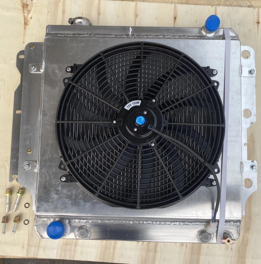 DURAFORCE 3 Row Radiator+Fan Aluminum Shroud Relay For Jeep 1987-2006 Wrangler TJ YJ L4 L6