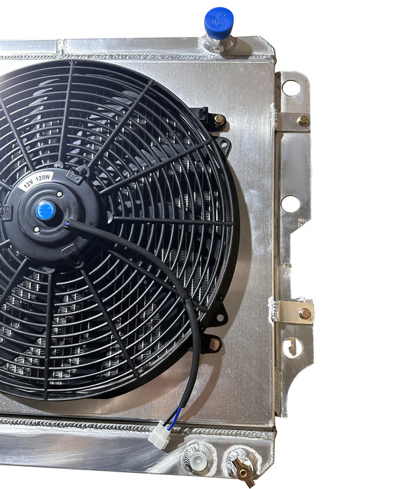 DURAFORCE 3 Row Radiator+Fan Aluminum Shroud Relay For Jeep 1987-2006 Wrangler TJ YJ L4 L6