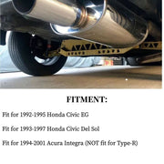 DURAFORCE BILLET REAR BRACE SUBFRAME CONTROL ARM LCA TIE BAR KITS FOR HONDA CIVIC 92-95 EG