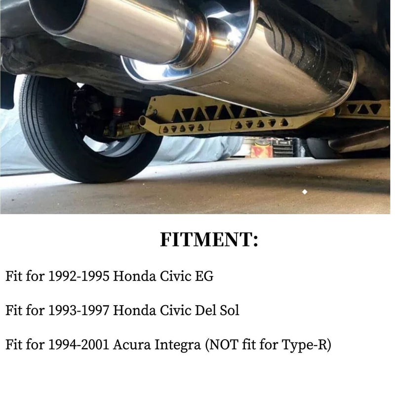 DURAFORCE BILLET REAR BRACE SUBFRAME CONTROL ARM LCA TIE BAR KITS FOR HONDA CIVIC 92-95 EG