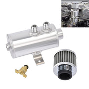 DURAFORCE Enigne Aluminum 10AN Oil Catch Can Reservoir Tank W/ Breather Filter Baffled