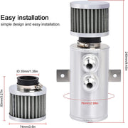 DURAFORCE Enigne Aluminum 10AN Oil Catch Can Reservoir Tank W/ Breather Filter Baffled