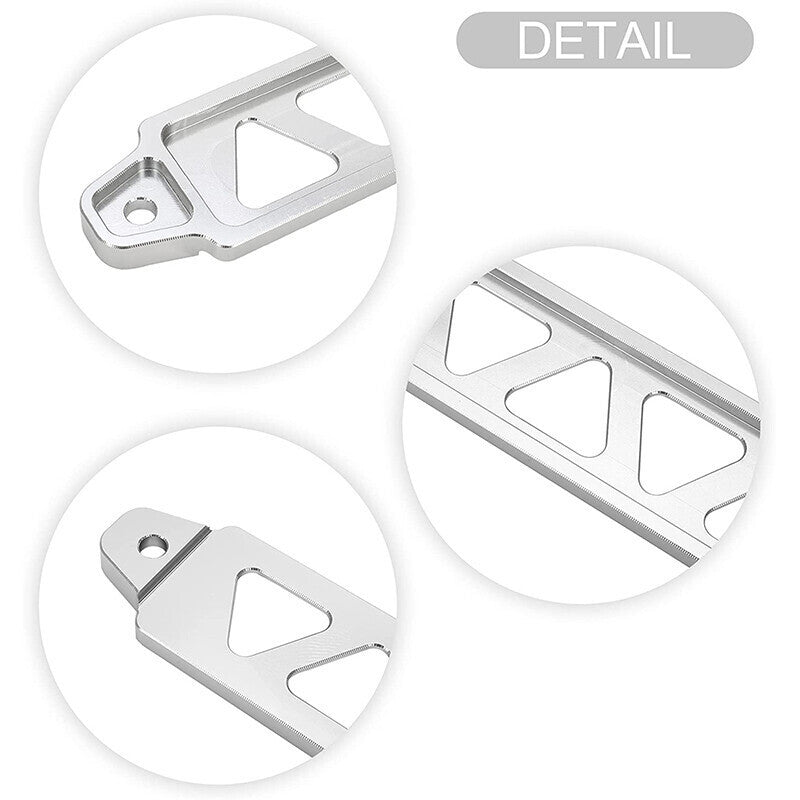 DURAFORCE SL Aluminum Car Battery Tie Down Brace Holder Mount Bracket Kit With J-Hooks