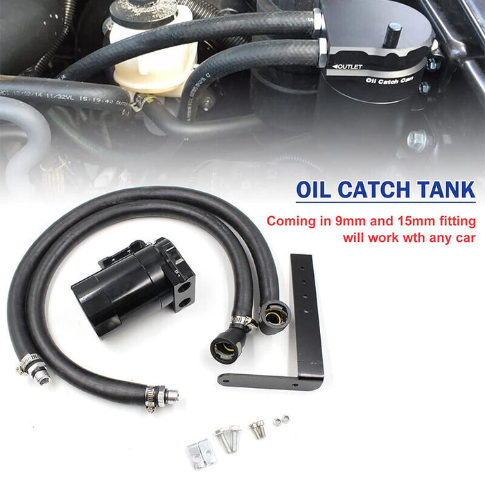 DURAFORCE Oil Catch Can Kit Reservoir Tank Aluminum For 2011-2019 Ford F150 3.5L 5.0L 3.5E