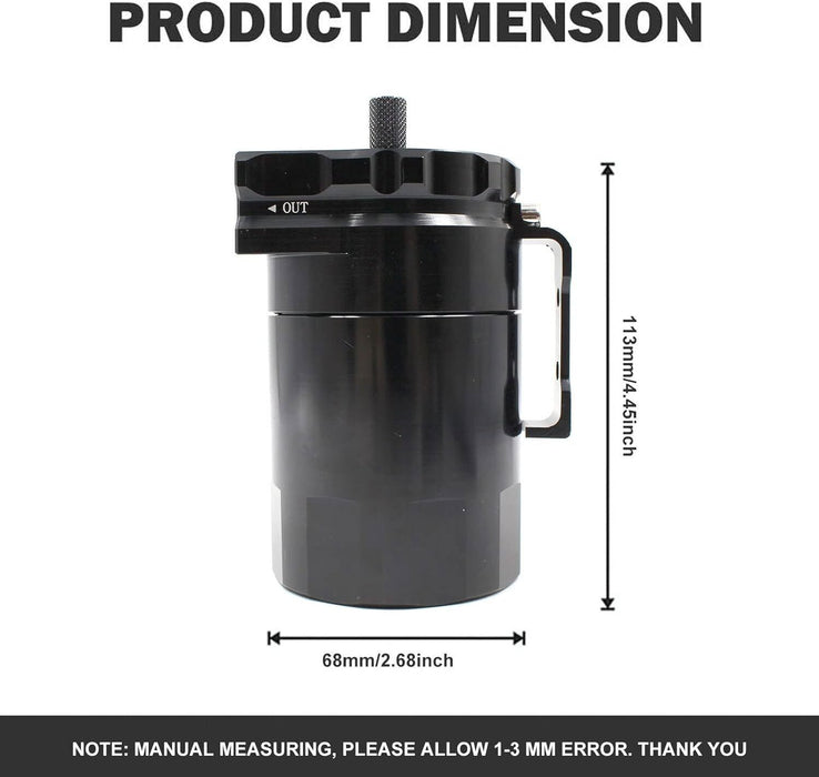 DURAFORCE Oil Catch Can Kit Reservoir Tank Aluminum For 2011-2019 Ford F150 3.5L 5.0L 3.5E