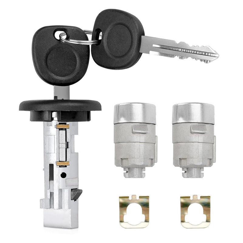 DURAFORCE Front Door Ignition Switch Lock Cylinder with Keys For 2001-2006 GM SILVERADO