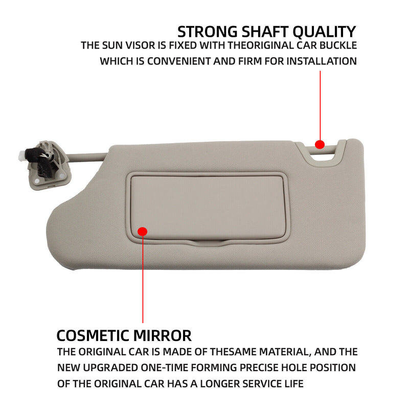 DURAFORCE New Sun Visors Fit For Nissan Altima 2.5L 3.5L 2013-2018 Right & Left w/ Lighted