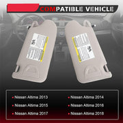 DURAFORCE New Sun Visors Fit For Nissan Altima 2.5L 3.5L 2013-2018 Right & Left w/ Lighted
